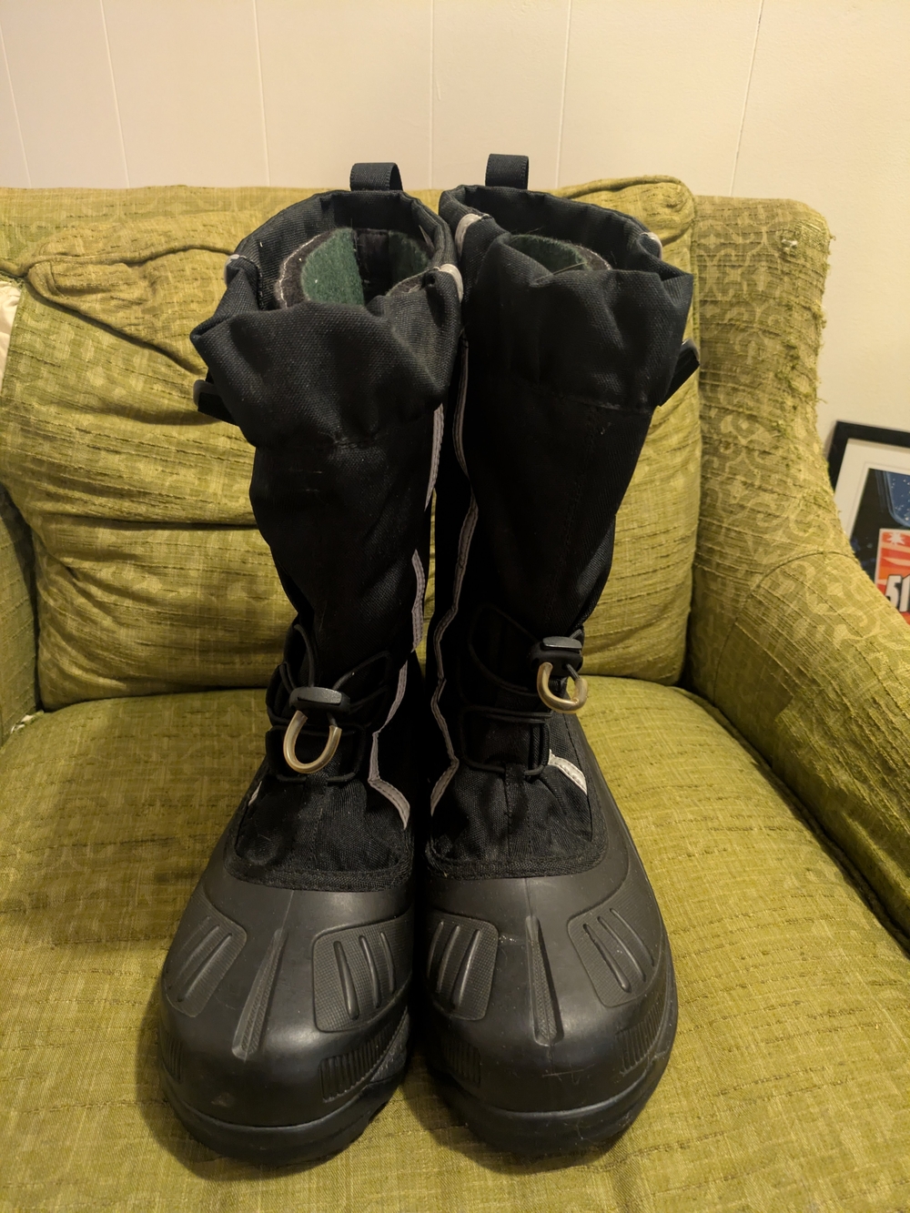 Sorel Kids Black Snow Boots with Pull Toggle